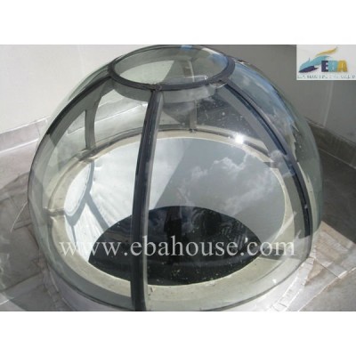 Special window frame design:aluminum dome skylight